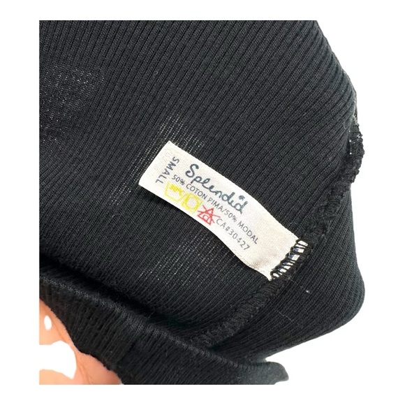 Splendid | S Small Black Ribbed Halter Bodycon Dress - Picture 7 of 12